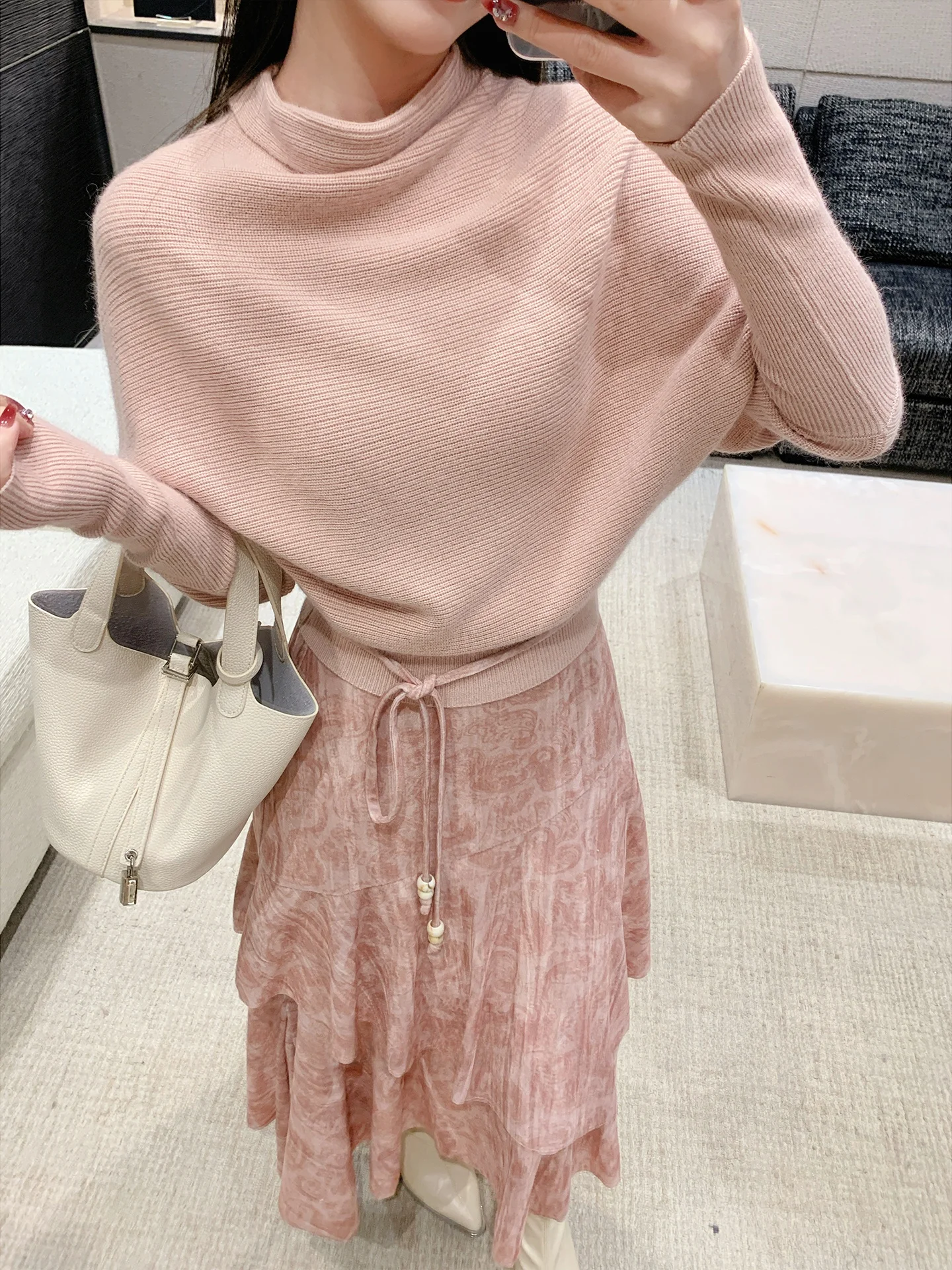 

Женский зимний свитер оверсайз из трикотажа с ароматерапией, розовый, модный, универсальный, свободного кроя, комфортный