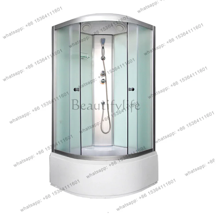 Integral shower room bathroom household glass door fan partition bath integrated
