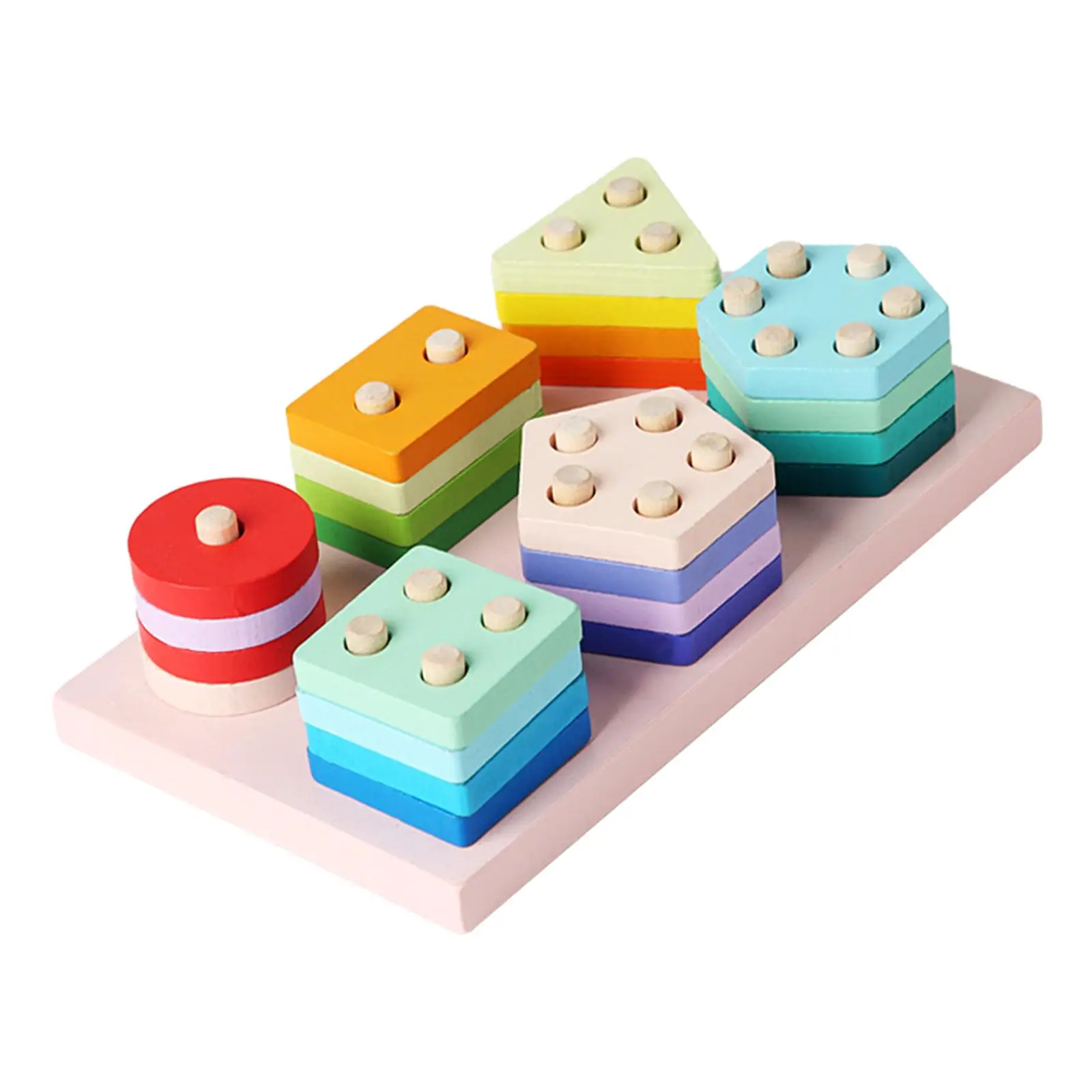 Houten vorm-matching puzzel Matching Shape-spel voor kinderen vanaf 3 jaar