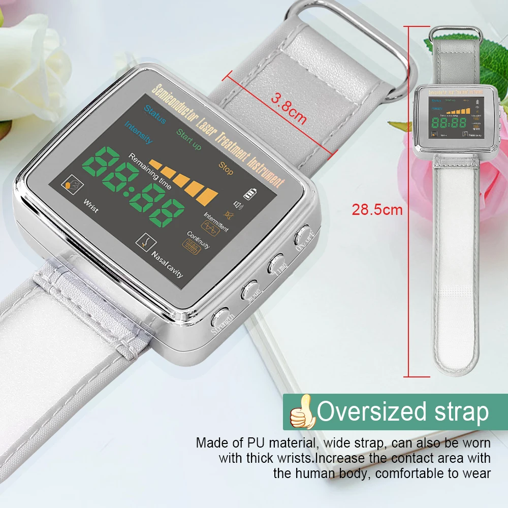 650nm Laser Therapy Watch LLLT Physiotherapy for Diabetes Hypertension Cholesterol Rhinitis Sinusitis Treatment  Health Care