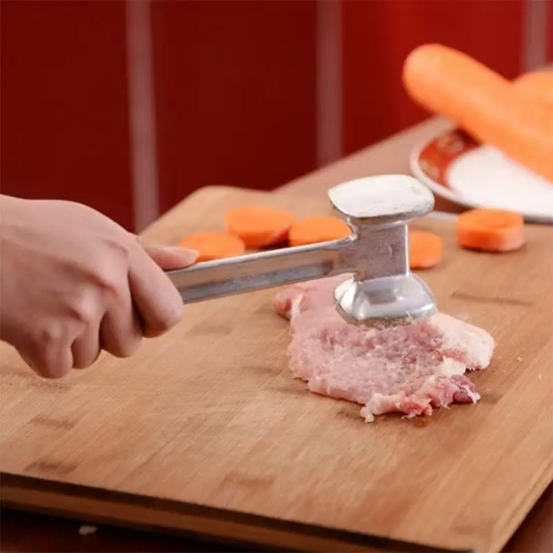 Stainless Steel Meat Hammer Kitchen Tool for Home Use Steak Pounding Tool Multifunctional Meat Marinating Hammer