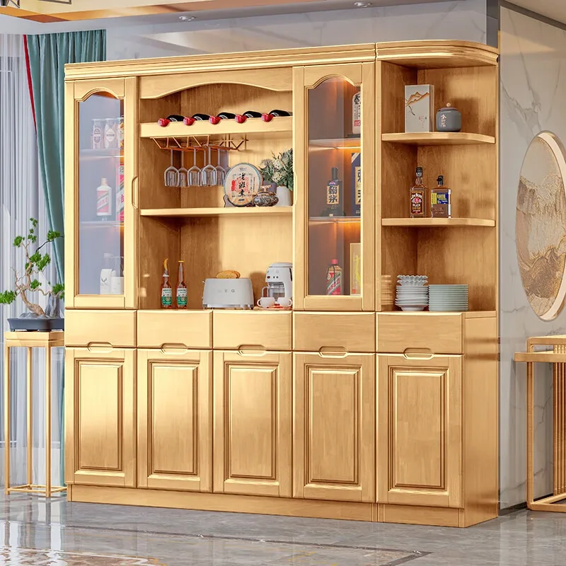 

Multifunctional Partitions Bar Cabinet Shelves Storage Wood Wine Cabinet Living Room Decoration Tall Armoire Club Furniture
