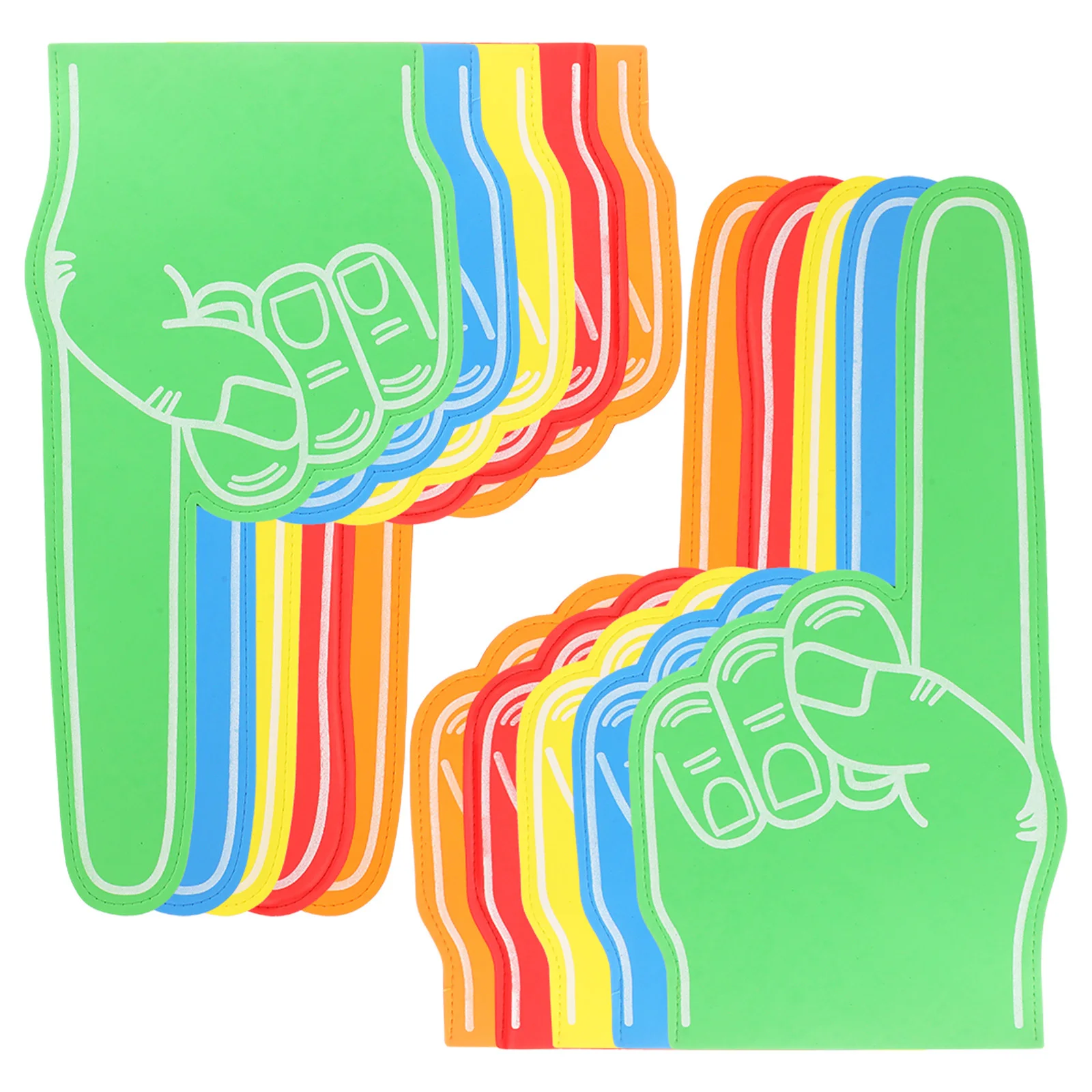 นิ้วโฟมขนาดใหญ่สำหรับแฟนกีฬา 10 ชิ้น อุปกรณ์เชียร์งานปาร์ตี้ฟุตบอล อุปกรณ์เชียร์ อุปกรณ์เชียร์เชียร์ลีดเดอร์