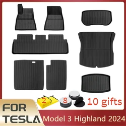 Für tesla modell 3 2024 highland fußmatten cargo liner wasserdichte rutsch feste kofferraum matte tpe pads modell 3 2024 hochland zubehör