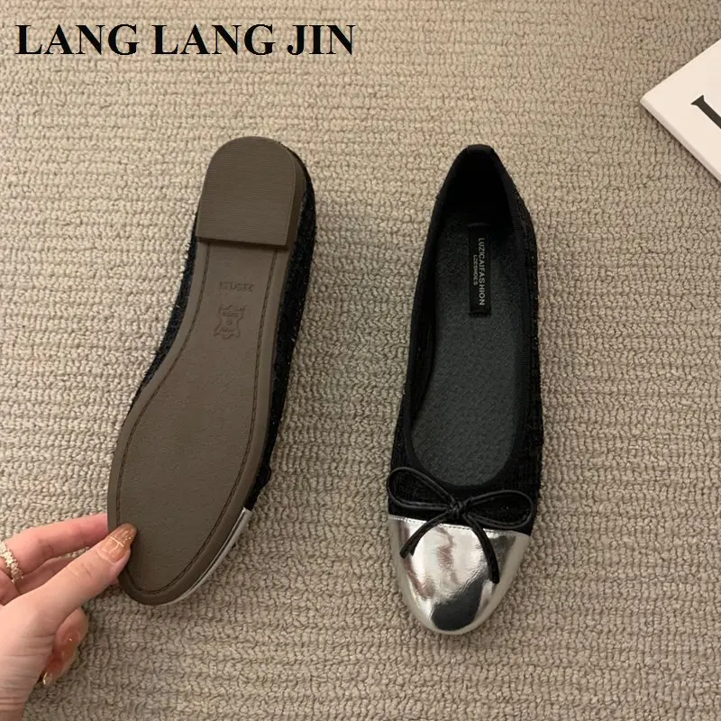 2023 Spring Flats Shoes Women Flat Ballet Bow Knot Shallow Comfortable Fashion Ballerina Female Casual Loafers Casual Moaccasins