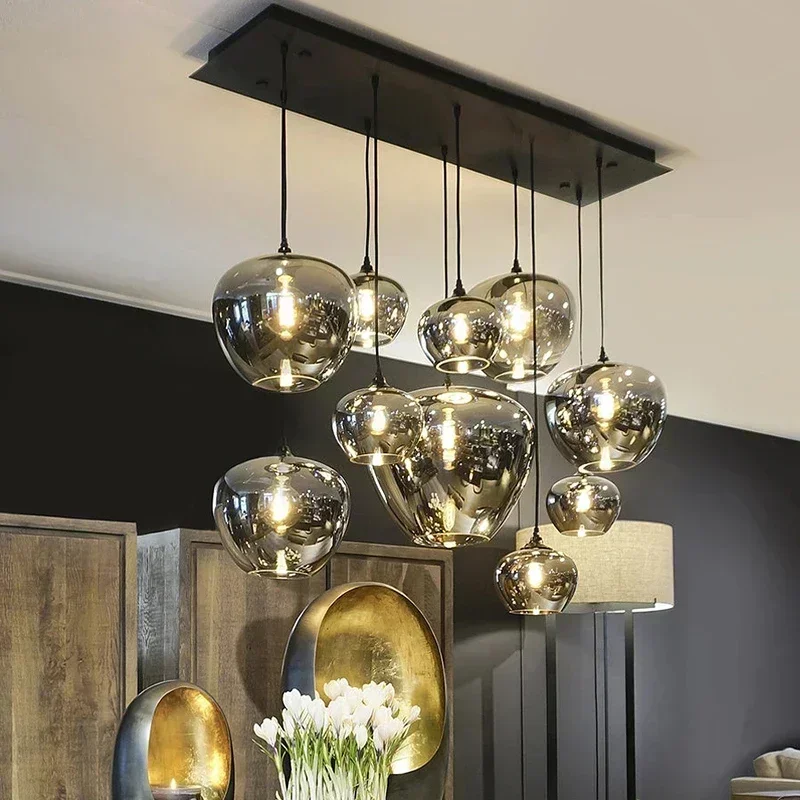 

Nordic Glass Pendant lamp For Dining Tables Living Room Kitchen Office Coffee Hanging Lamp Home Decor Pendan Light Fixture