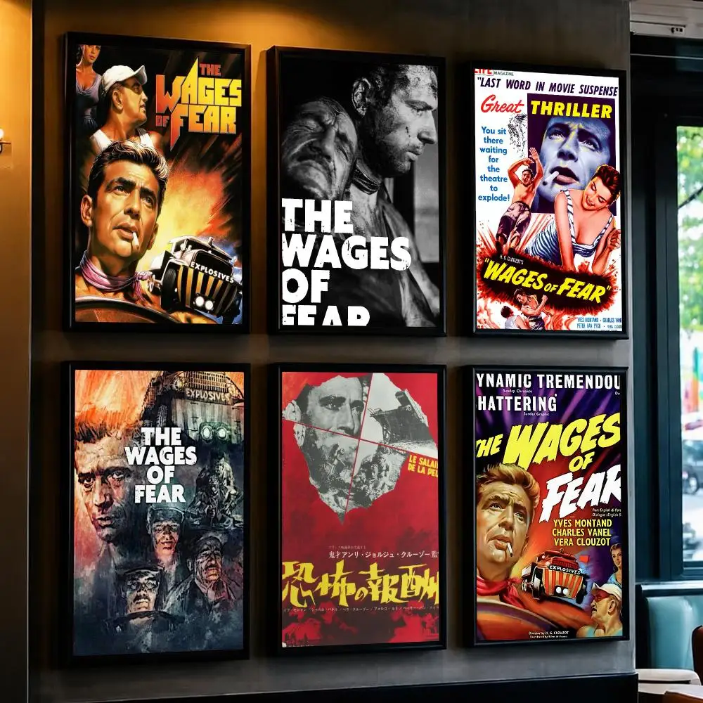 classic movie T-The Wages Of Fear 1953-R Poster Decorative Wall Art Sticker for Cafe Office Bedroom and Living Room