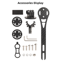 Bicycle Computer Computer Mount Holder  For Garmin For Bryton Carbon Fiber Extension Stand Bracket For Light Cycling Accessories