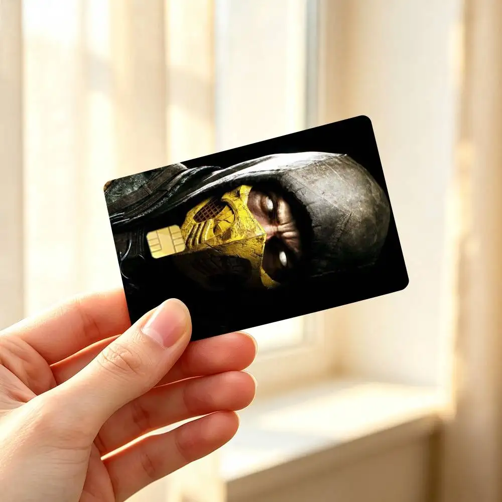 Mortal Kombat Scorpion Credit Card HD Stickers Premium matte film effectively prevents fingerprints and daily abrasion.