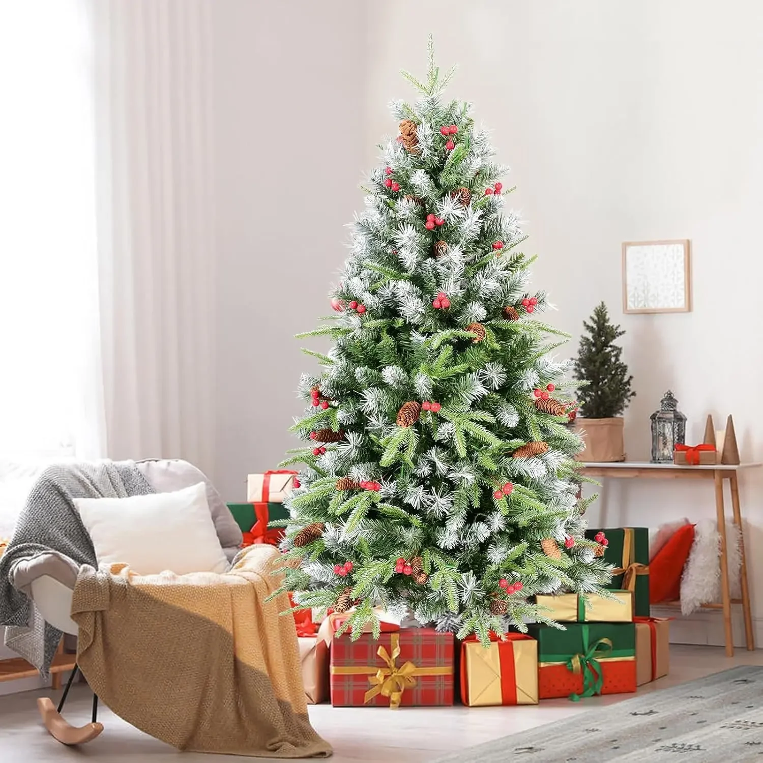 

Christmas Tree: Artificial Tabletop Tree,Small Tree with Solid Metal Stand, Premium Decor for Home