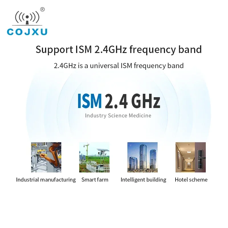 E01C-ML01S Si24R1 modulo Wireless 2.4GHz 2mbps 7dBm Long Distance 300m Crystal Oscillator PCB Antenna 2.4G SMD SPI modulo RF