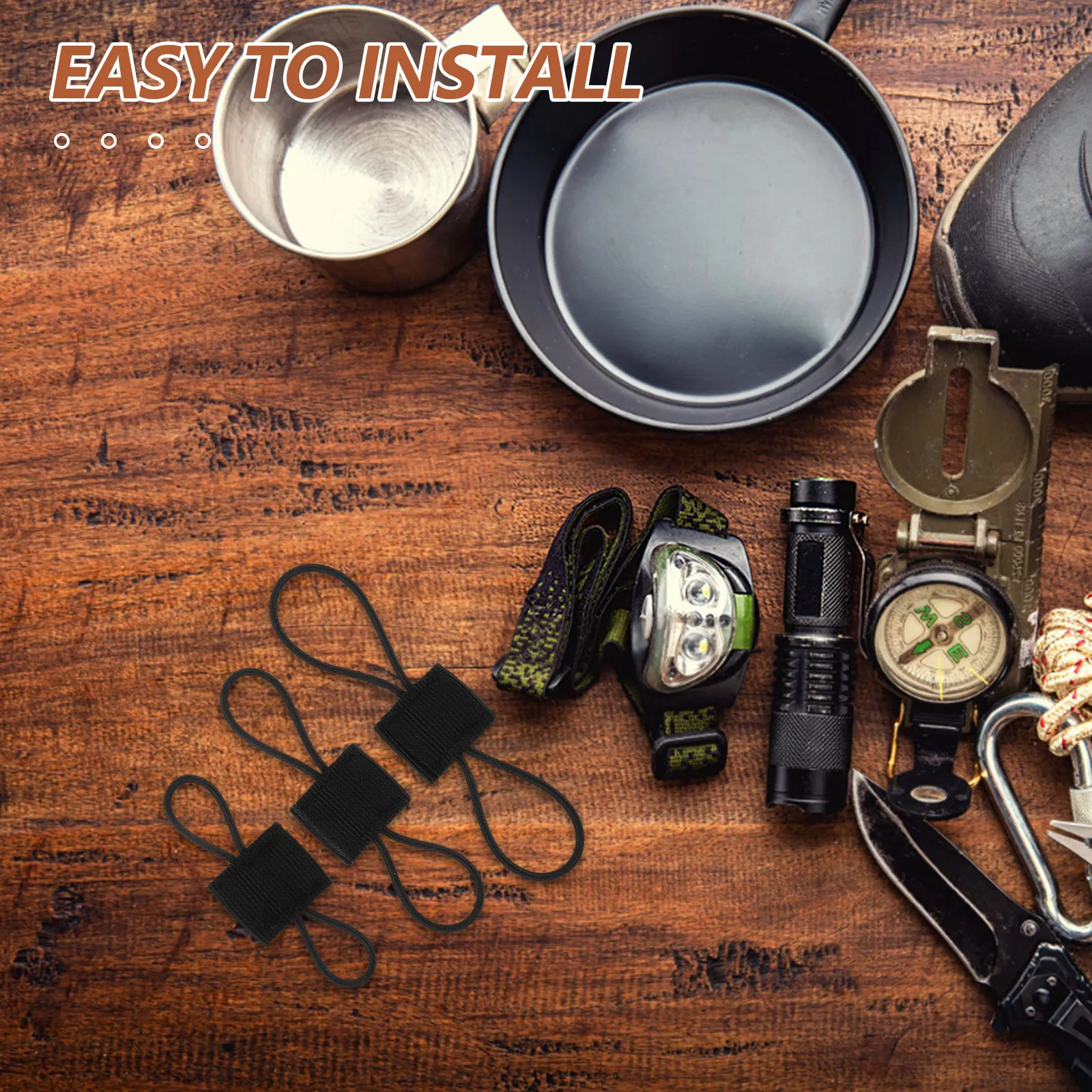 

15Pcs Tactical Equipment Fixing Elastic Webbing Straps for Backpack Outdoor Gear Organizer Bag Attachments Hiking Camping