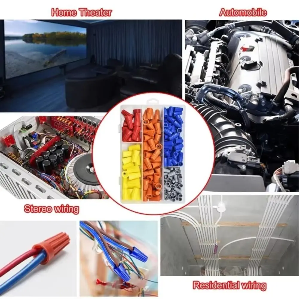 Twist Terminal Insulated Wire Connectors Nuts Colorful Boxed Wire Caps Electrical Insulated Crimp Electrical