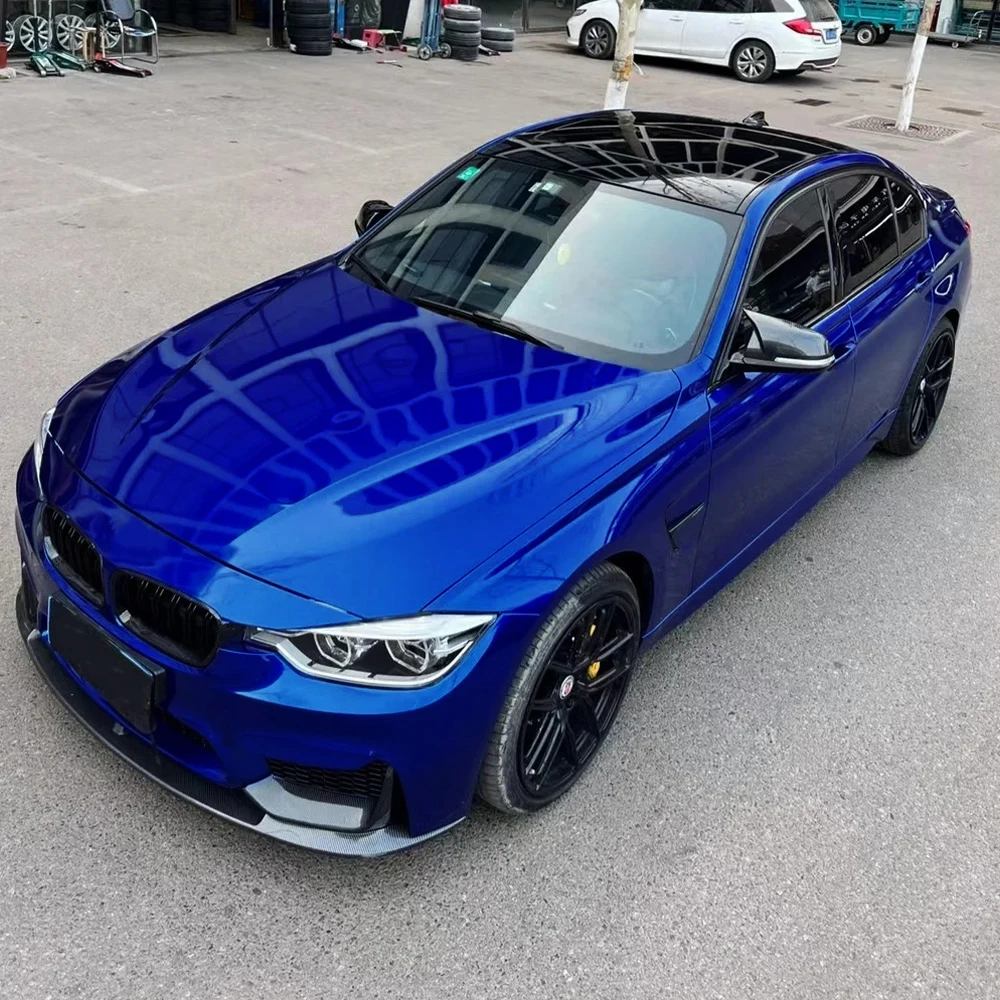 

Metal Paint Blueburry Color Change Film Car Vinyl Wrap Full Coverage Waterproof Auto Body Sticker DIY Modification Wrapping Kit