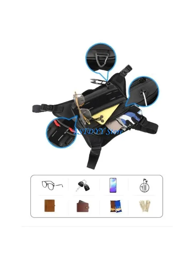 

G6DE Waterproofs Fishing Chest Bag Outdoor Sports Running Vest Backpacks Outdoor Travel Vest Bag Front Chest Pack Enduring