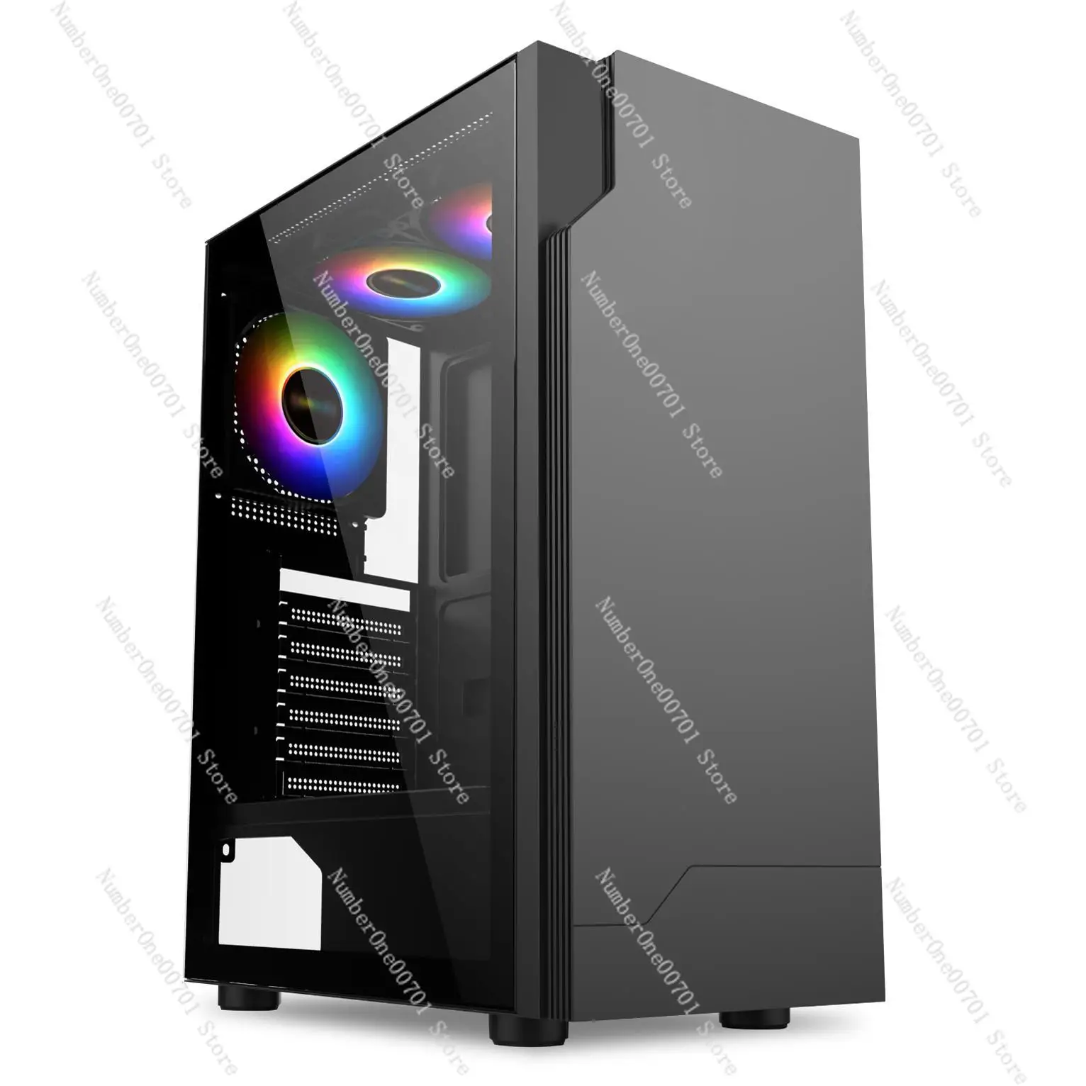 

X99 двустороннее шасси King, настольная стеклянная сторона компьютера через основное настольное игровое шасси E-ATX