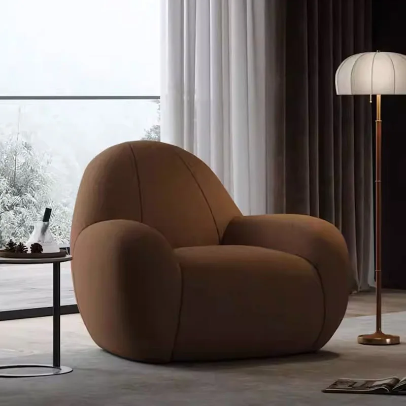 Moderne Stühle flauschige Bezüge Wohnzimmer Dekoration Luxus Lounge Salon Styling faul Sofa Stuhl Designer Fauteil Wohn möbel