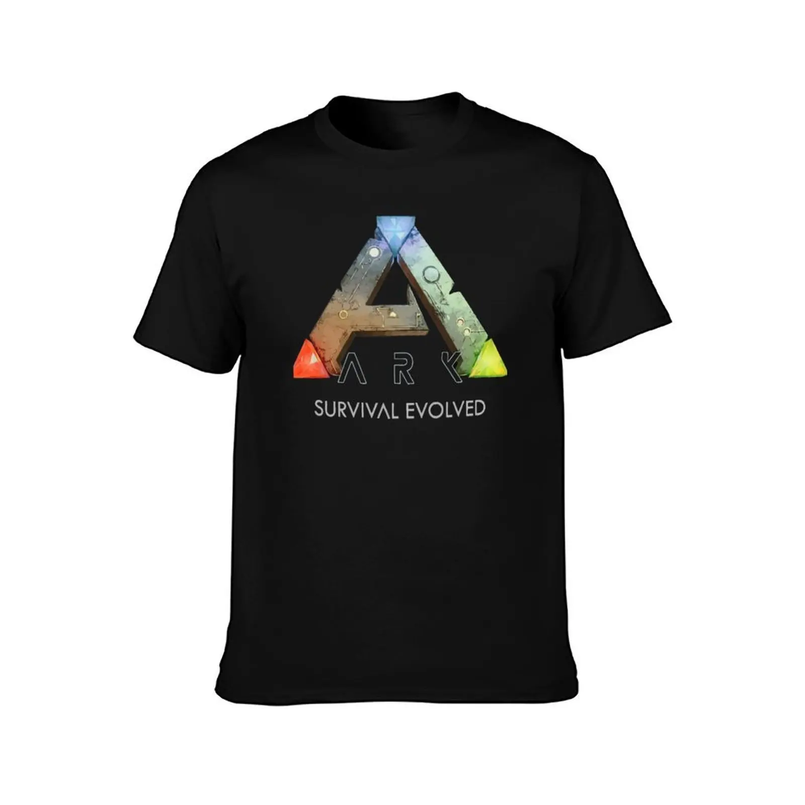 Ark Survival Evolved T-Shirt, Summer Casual Cotton Tee, Oversized Streetwear Tops, Vintage Graphic Print, Loose Fit Short Sleeve