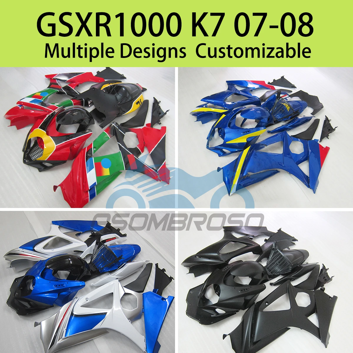 

GSXR1000 K7 2007 2008 Fairing Body Kit for SUZUKI GSXR 1000 07 08 Motorcycle Fairings Bodywork Panel Set Fit