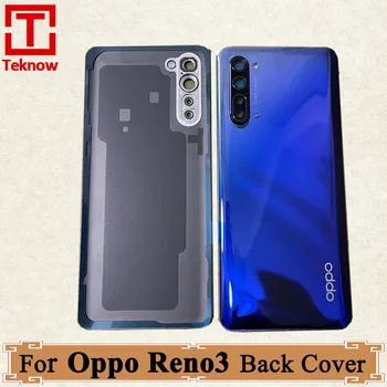 Original New Back Glass Rear Battery Cover Door Housing Case For Oppo Reno3 Reno 3 CPH2043 Back Glass Parts Repalcement