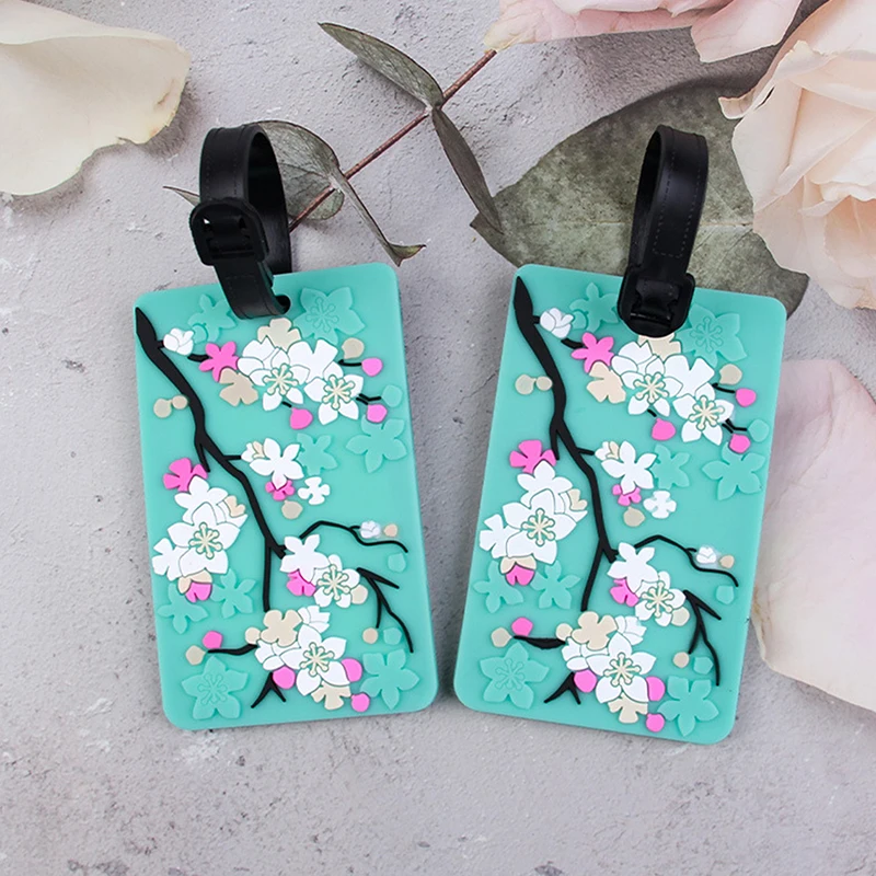 Luggage Accessories Flower Pattern Luggage Travel Tag Suitcase ID Address Anti-lost Pendant Baggage Boarding Tag Portable Label