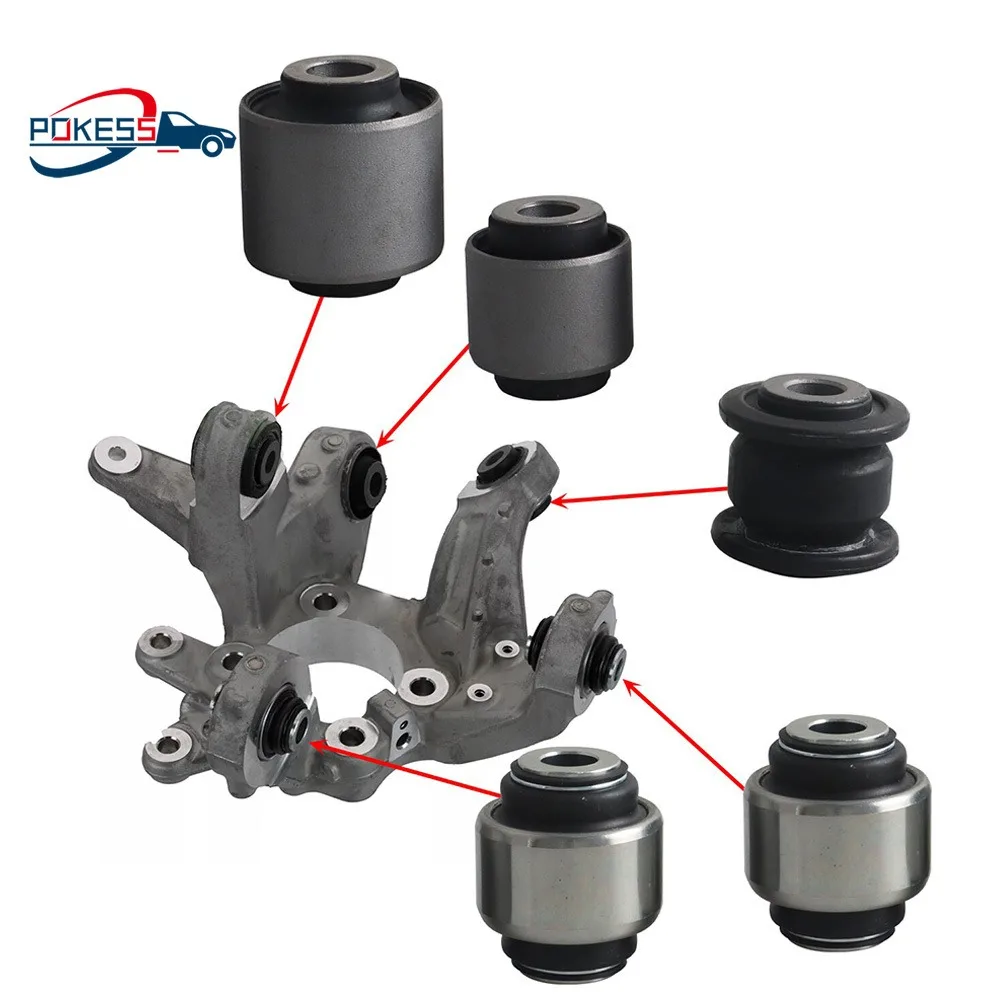1 SET 5 PCS Rear Suspension Knuckle Bushing Kit For Ford Explorer 2011-2018 K201541 FDAB-033Z FDAB-031 K201346 FDAB-034