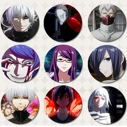 Tokyo Ghoul Anime Button Pins Round Creative Brooches for Backpack Accessories Gifts Kaneki Ken Juzo Suzuya Rri Cartoon Badge