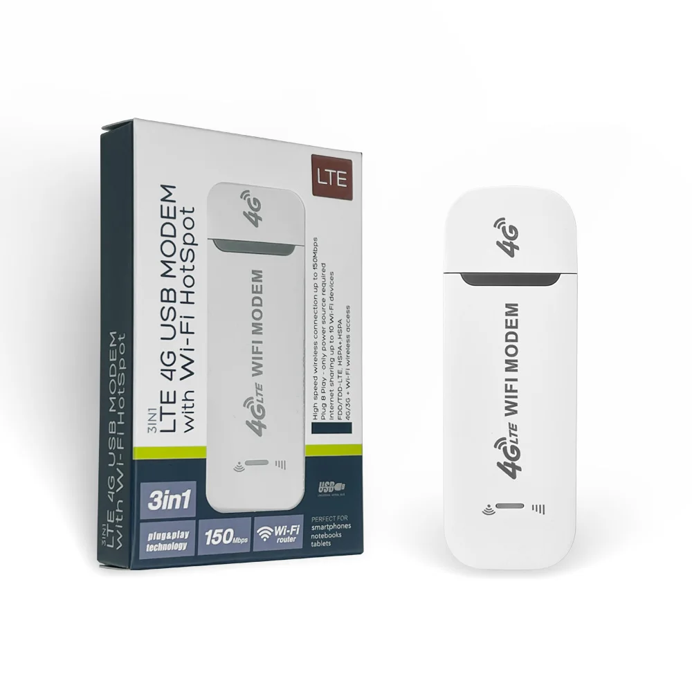 2PCS Factory Price LTE 4G USB Modem Portable QoS WiFi Dongle Sim Card E3372 OEM Wireless Router 4G LTE Dongle External Product S