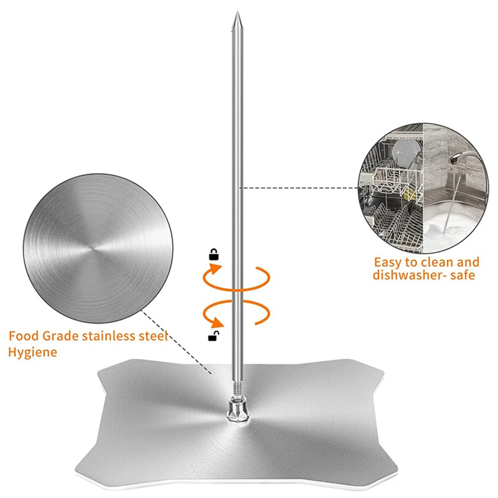 

1PCS Vertical Skewer BBQ Stand Outdoor Stainless Steel Vertical Cooking Grate Meat For Grilling Vertical Meat Spit Stand