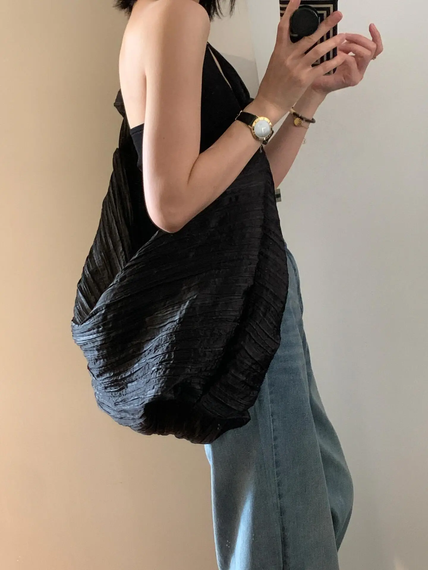 

Повседневная парусиновая большая сумка, женская большая сумка через плечо Capaci, пригородная сумка Cloud ape, дизайн для отдыха, летняя новая сумка Sle