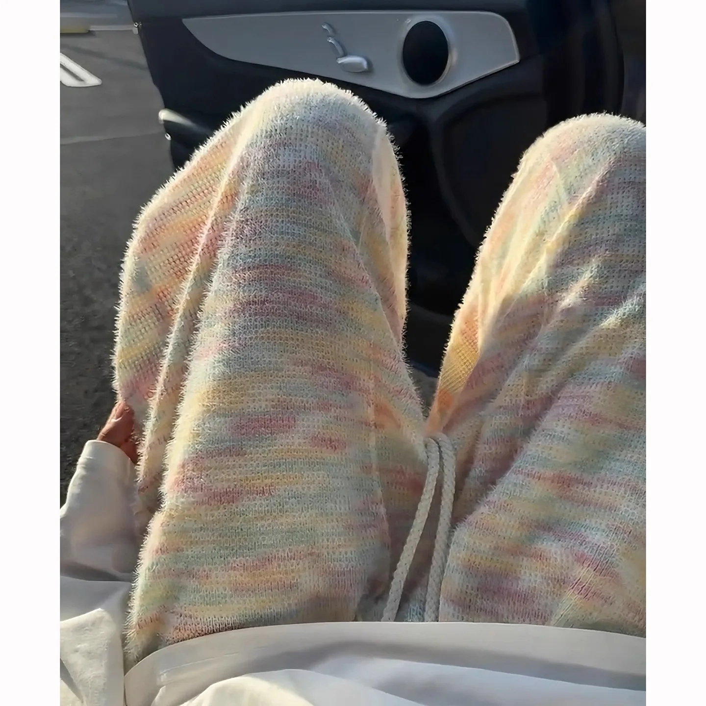 

Осенние трикотажные брюки с вышивкой Ma Haimao для мужчин и женщин, прямые брюки с широкой талией, верхняя одежда для собак-колбасок, падение