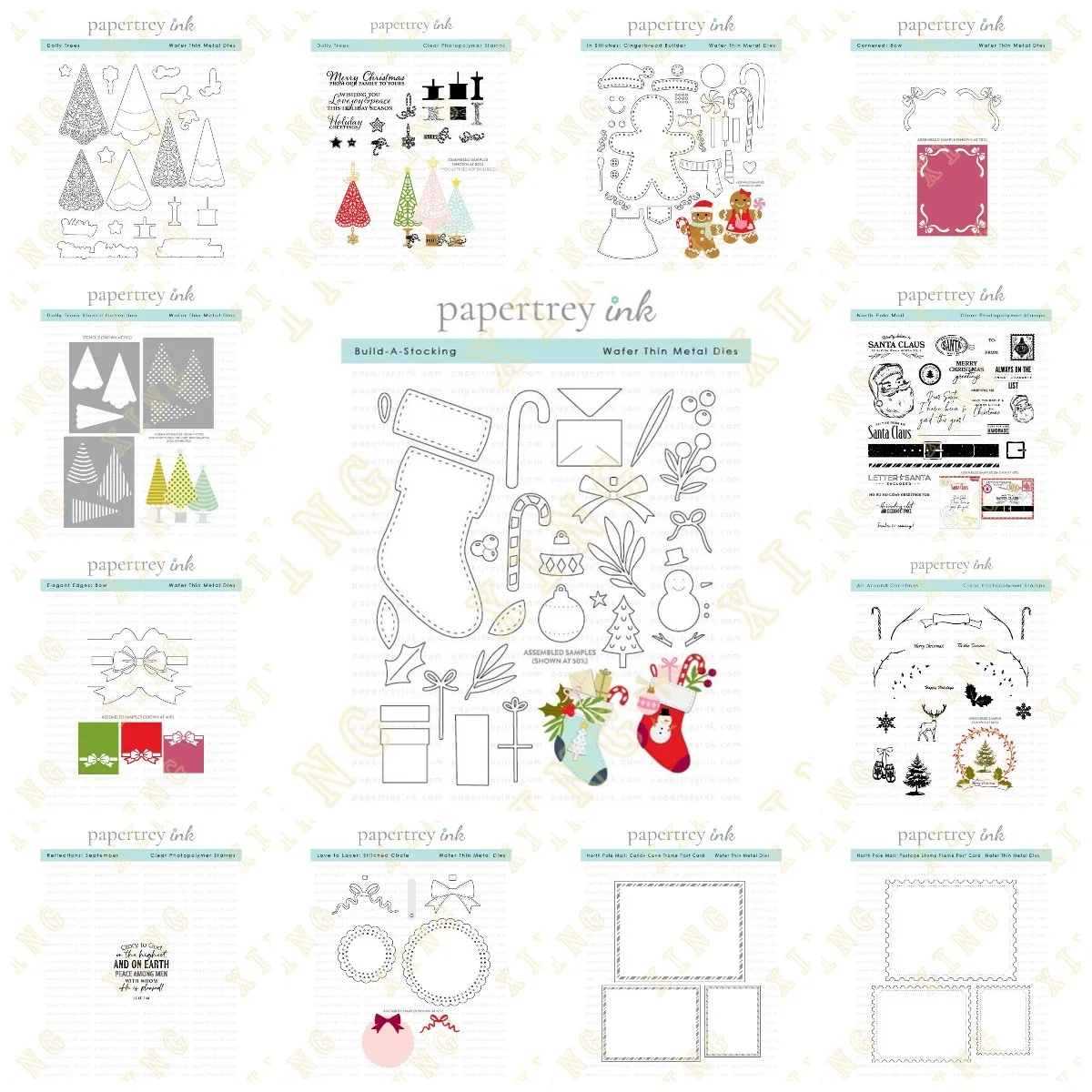 New Christmas Sentiments Build-A-Stocking Cutting Dies Stamps Stencil Hot Foil Scrapbooking Album Decoration Craft for DIY Card