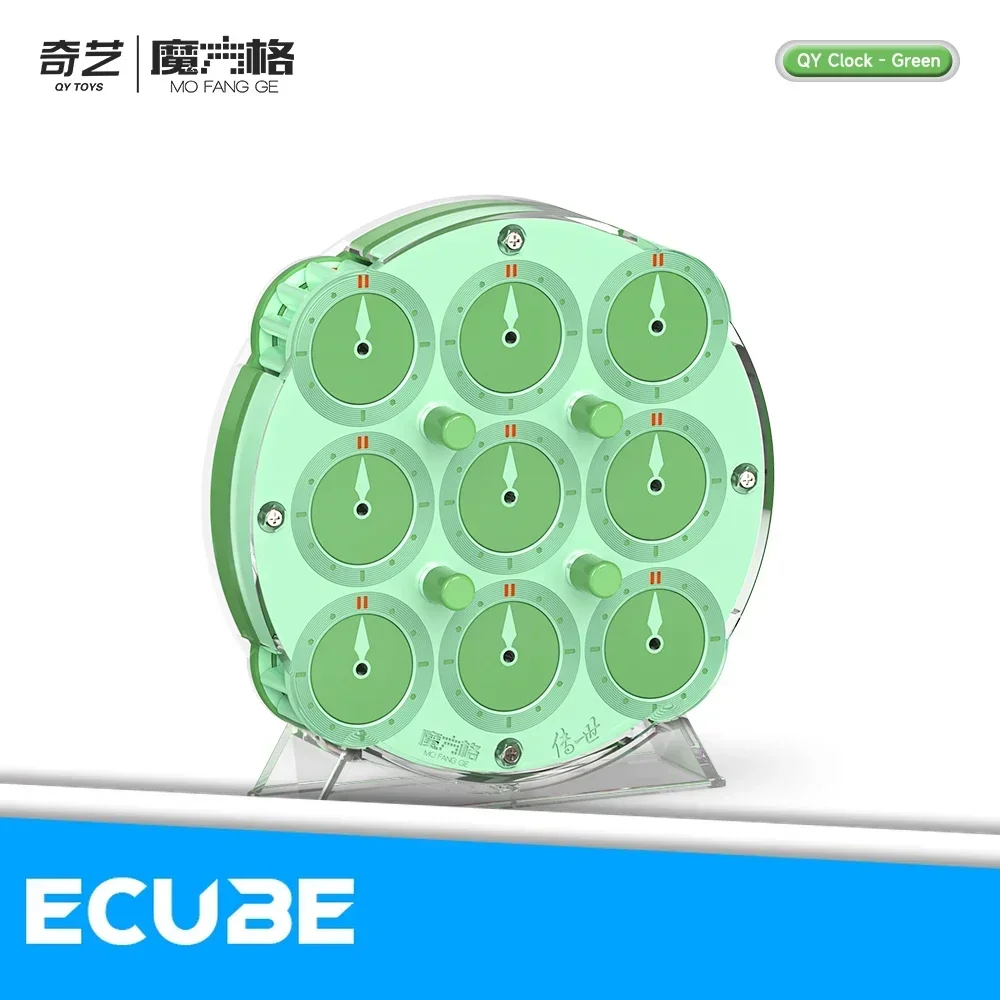 [ECube] QiYi ساعة لغز المغناطيسي Chuanshi المهنية سرعة مكعب لغز المكعب السحري أسود أبيض أخضر أزرق أرجواني شفاف