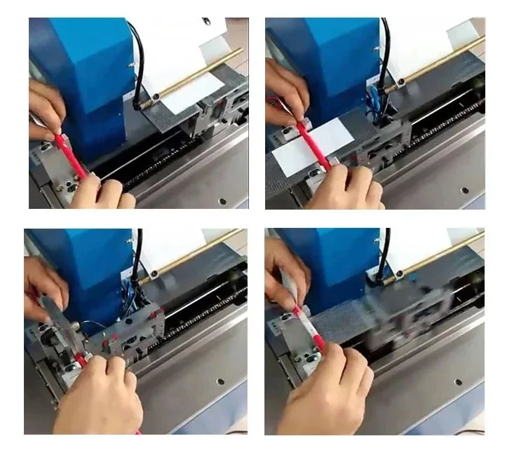 Automatic USB wire harness tube Steel wire hose self-adhesive labeling folding machine flat label cable pasting machine