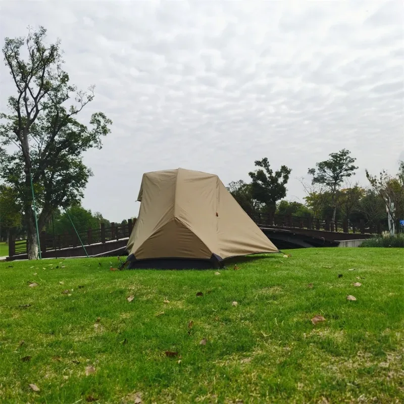 Lightweight Backpacking Tent for Men, Ripstop Waterproof Tent, Khaki Color, MSR Hubba Hubba NX Style, 1 Person