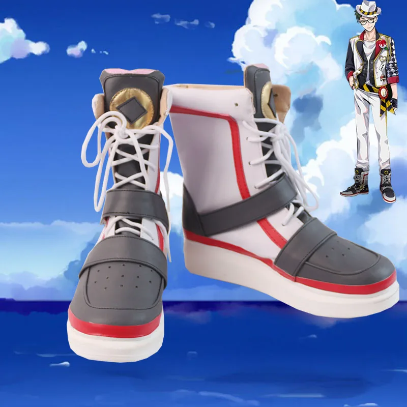 

Twisted-Wonderland Trey Clover Cosplay Shoes Women Men Trey Cos Black Anime Fashion Cosplay Boots