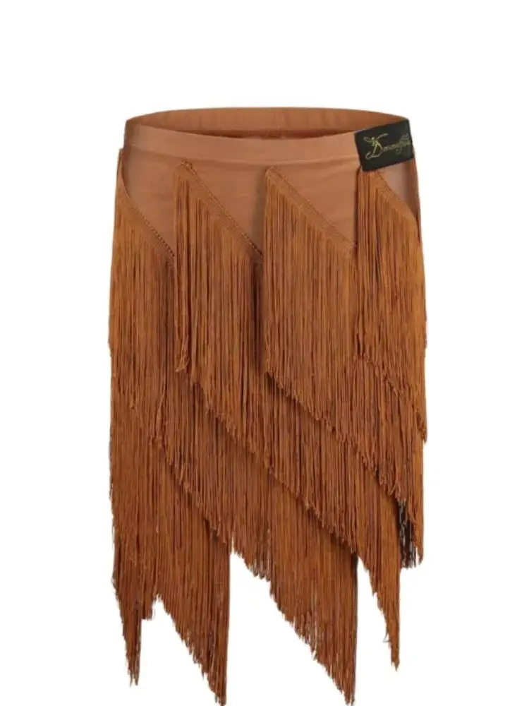 1pcs/lot woman fashion tassel latin dancing skirt female chacha tango dancing costumes