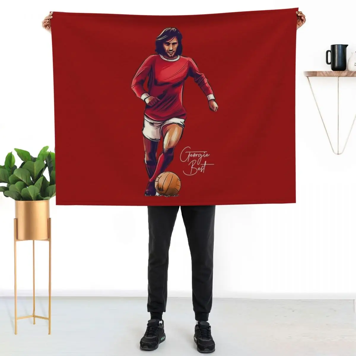 Georgie Best Superstar Throw Blanket Weighted Sofas Heavy blankets and throws Summer Beddings Sleeping Bag Blankets