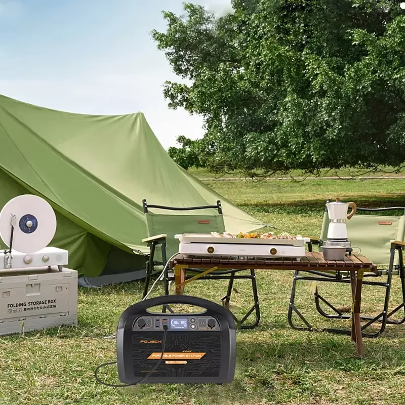 1000W Portable Outdoor Energy Lifepo4 Battery Station Solar Generator Car Compatibility Pure Sine Wave Inverter Jump
