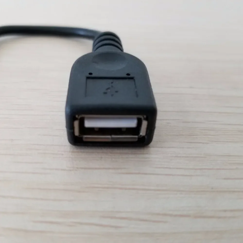 Adaptador macho de CC de 5,5mm x 2,1mm A USB tipo A, Cable de alimentación de extensión hembra de 12cm