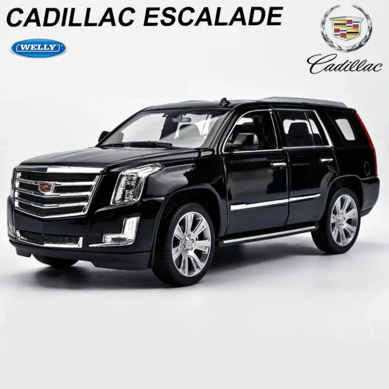 1:36 Cadillac SUV Escalade aluminiowy Model samochodu Diecasts metalowa zabawka pojazdów samochód z napędem Pull Back modelowania wysokiej kolekcji symulacji prezenty dla dzieci