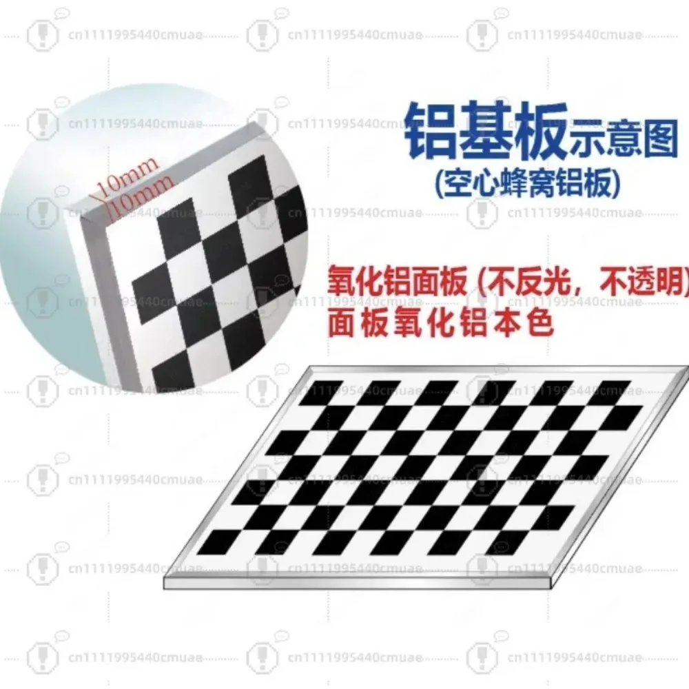 Checkerboard Alumina Calibration Plate Diffuse Reflection Opacity Square  Array 12*9mm Check Visual Optical Correction Board