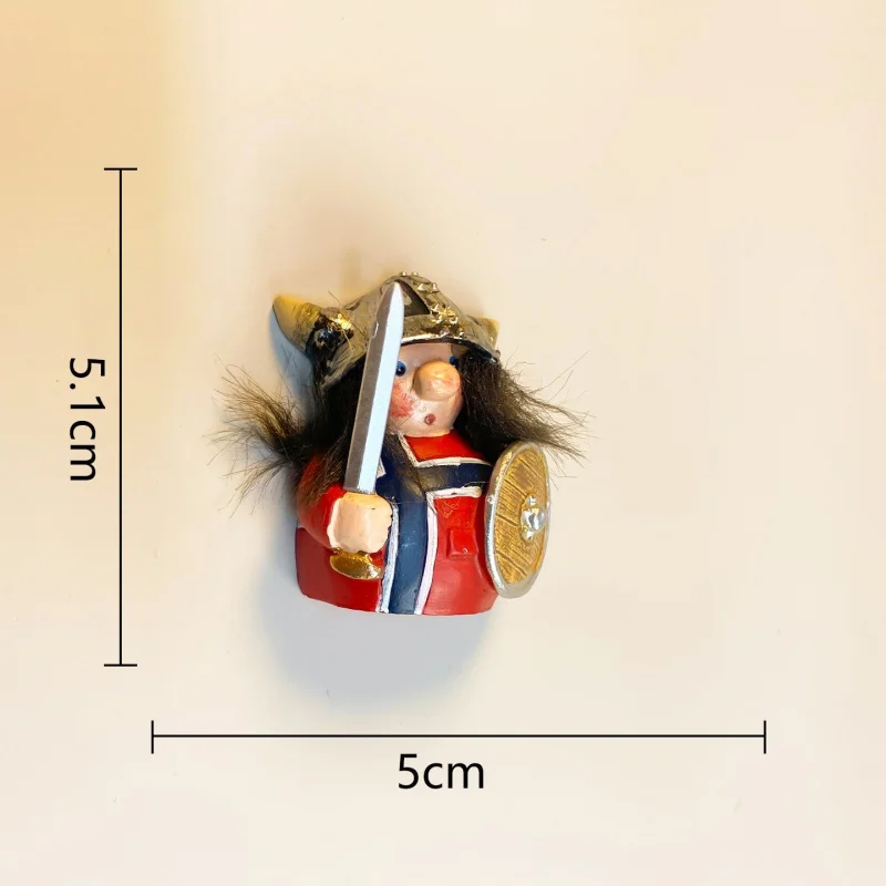 

Danish Royal Guard Relief Magnetic Fridge Magnet Travel Souvenir Hand-Painted Home Decor High-Value Ornament