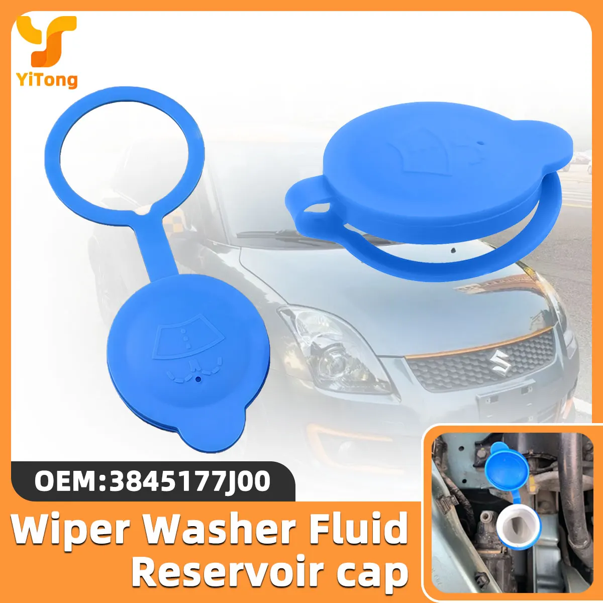 Yitong Car Wiper Washer Fluid Reservoir Tank Cover Cap Lid Leak Proof Auto Parts Fit For Suzuki Swift MK1 MK2 SX4, 38451-77J00