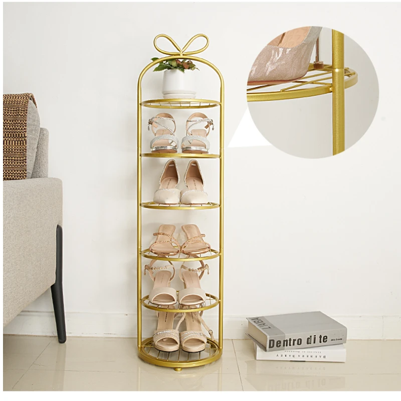 Modern Metal shoe rack entrance vertical organizer multilayer shoe shelf Narrow Balcony plants shelves space saving furniture