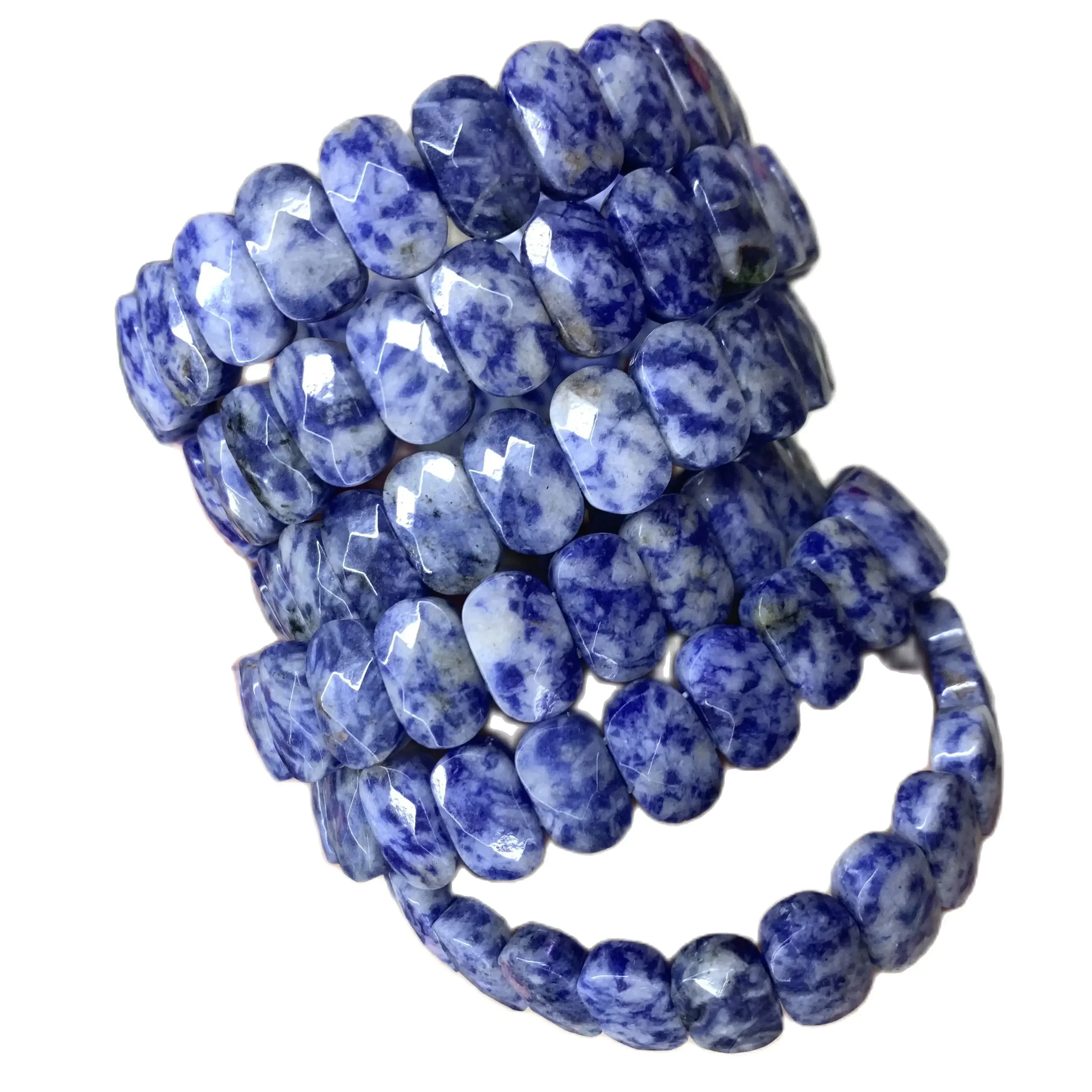 2024 New Natural Sodalite Stone Beads Bracelet Natural Gemstone Charm Bangle Fine Jewelry for Woman for Gift Wholesale !