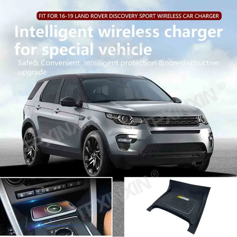 

Для Land Rover Discovery 2016-2019 Quick QI Автомобильное беспроводное зарядное устройство Быстрая зарядка Интеллектуальная инфракрасная панель мобильного телефона