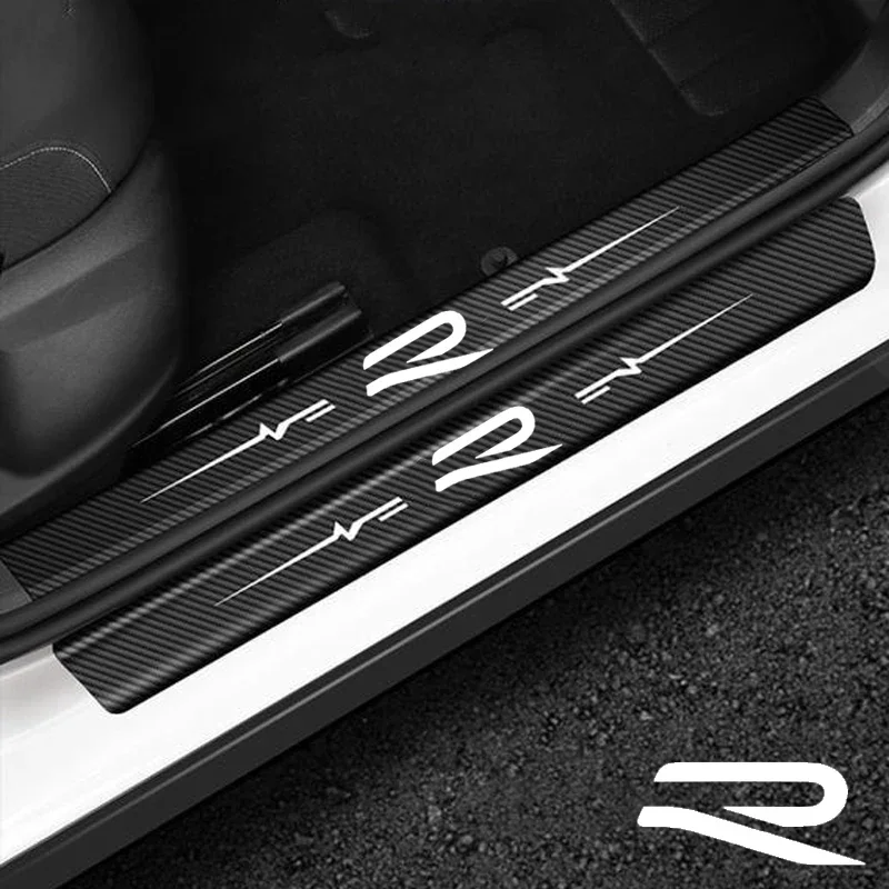 Car Trunk Tail Threshold Door Sill Protector Stickers for VW RLine R LINE Badge Passat Polo GOLF 3 5 8 Jetta Touareg Accessories