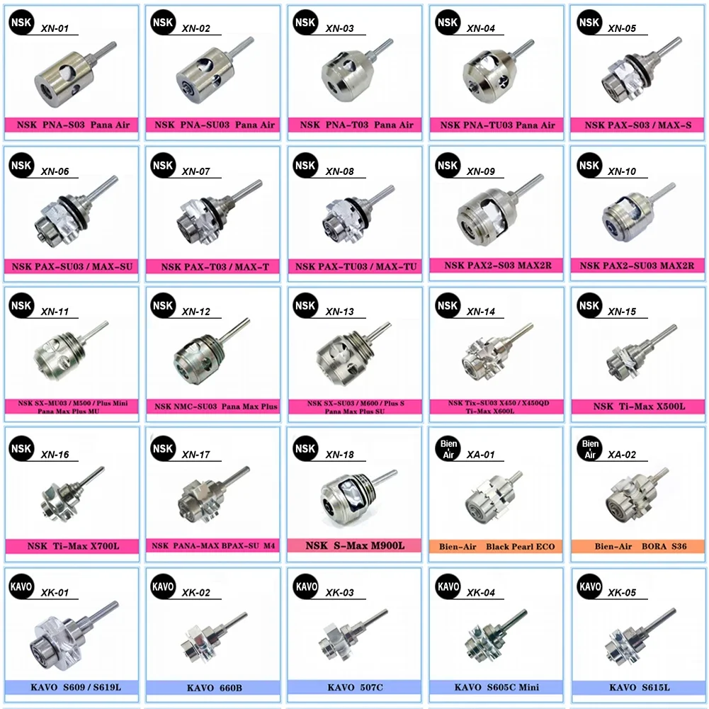 

NSK PANA MAX Ceramic Bearing Cartridge Rotor Bien-Air NSK Dental Handpiece Air Turbine Rotor Standard Push Button Torque Head