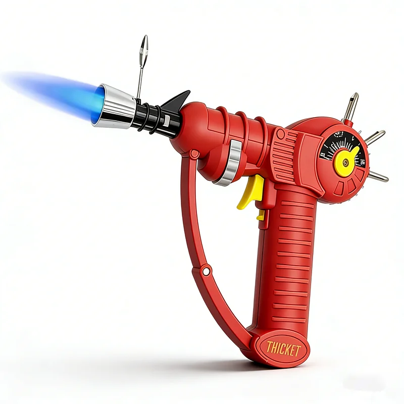 

New Windproof Powerful Jet Flame Cigar Lighter Torch - Large Flame Butane-FreeHandheld Baking Gun Igniter for Kitchen Use BBQ